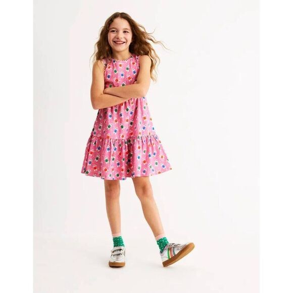 Mini Boden Ali Pom Trim Jersey Dress - Picture 1 of 6